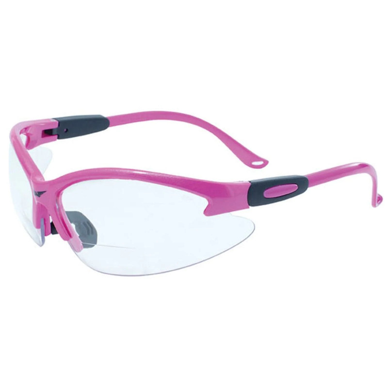 Cougar Pink Frame +2.0  Clear Anti-Fog Bifocal Safety Lenses